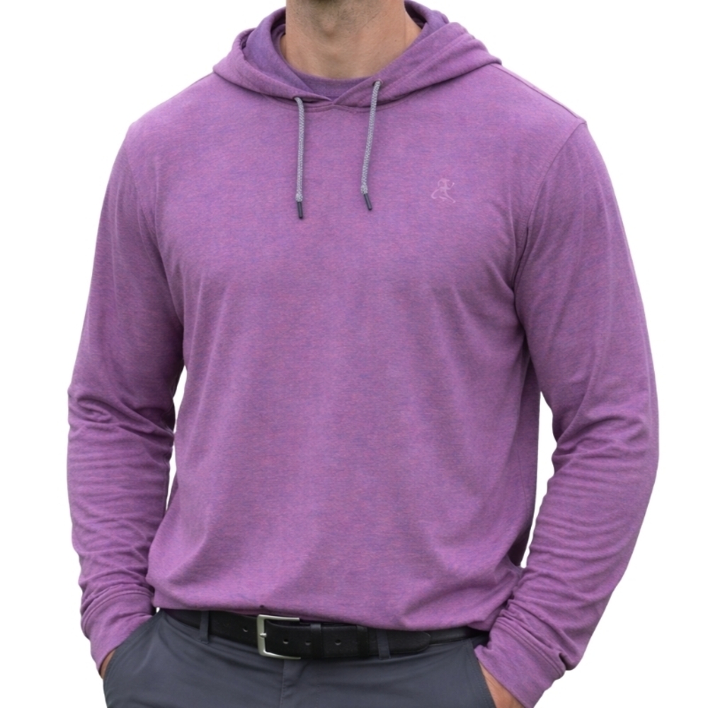 Rhoback Men's XXXL Hesi Performance Long Sleeve Hoodie Heather Purple